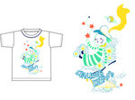 卡通图案T恤设计稿