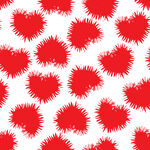 红色毛边爱心图案背景