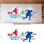 燃烧卡路里健身室文化墙