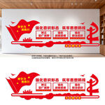 强化意识形态党建文化墙