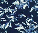 蓝调叶片纹理图案