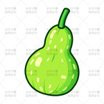 卡通形象的绿色葫芦