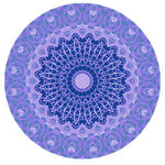 紫色曼陀罗花纹饰图案