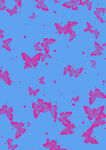 蓝底粉色蝴蝶图案背景