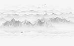 抽象水墨山水画背景图