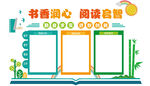 书香阅读学习园地校园宣传栏文化