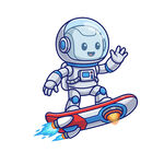 机器人太空滑板飞行