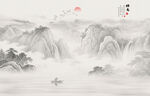 国画水墨山水