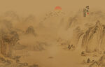 古风背景山水画