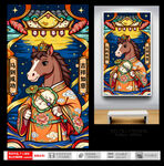 中式国风马形象艺术插画