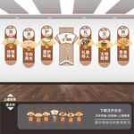 食堂餐厅标语背景墙形象墙展板