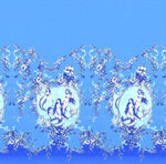 蓝色梦幻花纹图案设计