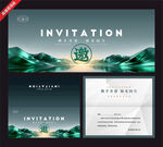山水主题邀请函设计模板