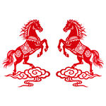 马 剪纸