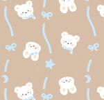 小熊蝴蝶结图案背景