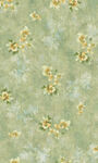 淡绿色底小黄花花卉图案