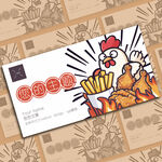 卡通美食炸鸡店宣传海报