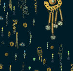 复古风珠宝饰品 扣的