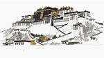 拉萨中国风插画
