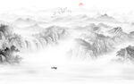 意境水墨山水风景画