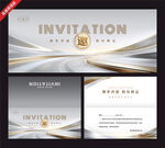 高端金色线条风格邀请函