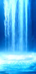 梦幻蓝色瀑布景观