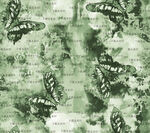 群蝶飞舞的梦幻绿色图景