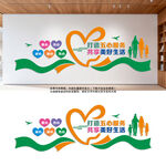 社区物业五心服务文化墙