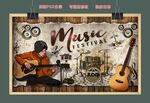 复古音乐人物背景墙