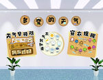 幼儿园天气早知道教室文化墙布置