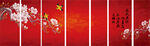喜庆中国风红色背景素材