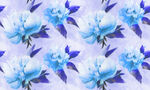 蓝色花卉图案背景