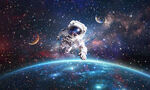  宇航员星空背景