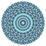 圆形花纹壁纸墙纸家纺窗帘图案