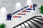 企业楼梯文化墙