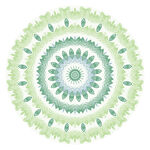 清新淡雅圆形花纹图案