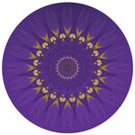 紫色金色花纹圆形图案