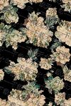 黑色底花卉图案纹理