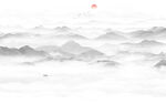 新中式水墨山水画
