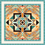 方巾 几何图案民族风装饰画