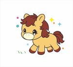 可爱卡通小马形象