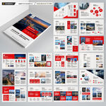 红色企业宣传册