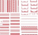 红色花纹图案集