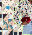 复古拼布风上衣搭配牛仔裤