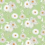 清新雏菊绿色花卉图案