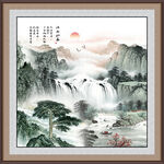 旭日东升黄山迎客松