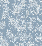 蓝底白色佩斯利花纹图案