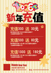 新年充值优惠活动海报