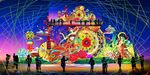 绚丽彩灯展吸引众多观赏者