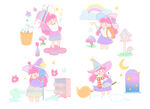 可爱魔法少女插画元素